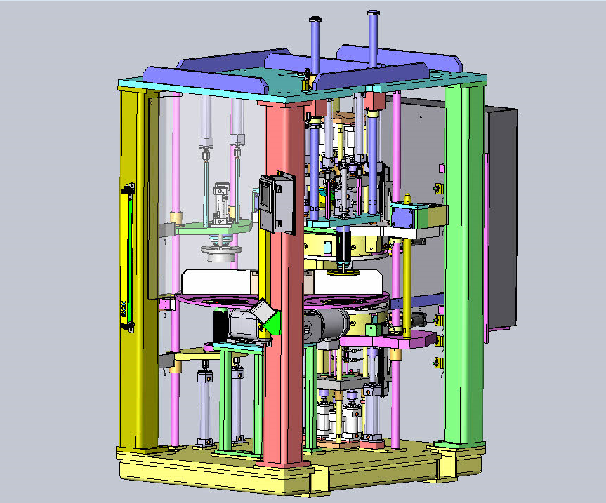 【非標(biāo)數(shù)?！縏P60轉(zhuǎn)盤式電機(jī)壓裝機(jī)、自動(dòng)化非標(biāo)設(shè)備3D模型圖紙 STEP格式